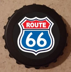 Route 66 Bottle Opener Refrigerator Magnet 3" G15 Kitchen Bar Gift - Picture 1 of 2