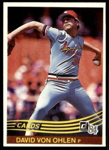 1984 Donruss #205 Dave Von Ohlen St. Louis Cardinals RC