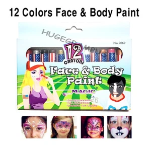 Magic Body Face Paint Crayon 12 Color Painting Makeup Crayon Kit Set - Picture 1 of 3