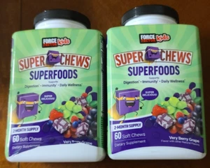 Lot of 2 Force Factor Kids Super Chews Superfoods Vitamins & Immune Support 2/26 - Picture 1 of 5