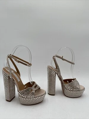 Mujer Aquazzura Sinner Crystal Plateau 140 Beige Talla 35 Foto 1 de 4