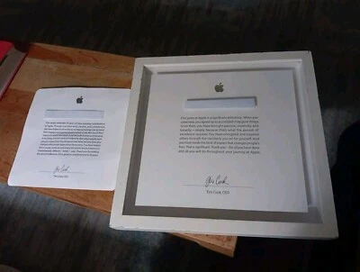 Apple Employee 5 & 10 YEAR Anniversary Awards CEO Tim Cook Signature See Pics  - Image 1 of 4