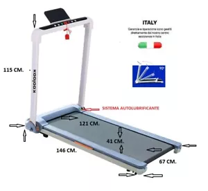TAPIS ROULANT ELETTRICO KOOLOOK X518 ULTRA COMPATTO 1.5HP AREA DI CORSA 121X41 - Foto 1 di 6