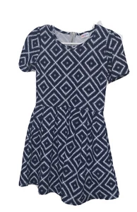 Vestido Lularoe Amelia Talla XS Azul Marino Blanco Geométrico - Imagen 1 de 5