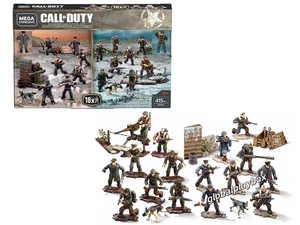 MEGA CONSTRUX FXG06 WWII German American 16-Figure Pack Mega 27 Building Blocks - Picture 1 of 1