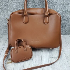 Melie Bianco Natasha Brown Large Recycled Vegan Top Handle Bag - Bild 1 von 20