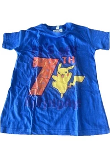 Pokemon Pikachu Men's Officially Licensed T-Shirt - Blue sz Medium - Picture 1 of 6