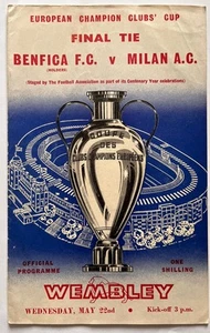 Benfica gegen A C Mailand Programm Europapokalfinale 1963 - Bild 1 von 4