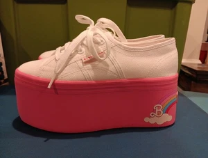 Sugerga 2802 Limited Edition Rainbow Barbie Platform Canvas Sneakers W Size 6 - Picture 1 of 8