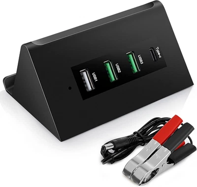 DC 12V 24V to 5V USB Step down Converter 68W 12V to USB Multi Port Power Adapter - Image 1 of 4