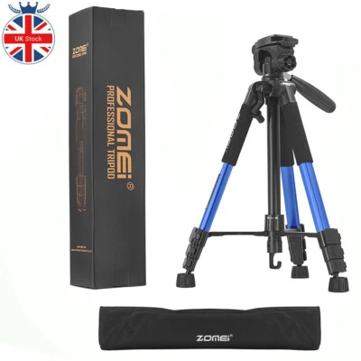 ZOMEI Q111 Professional Portable Travel Camera Tripod For Cammera DSLR Blue UK - Image 1 of 4