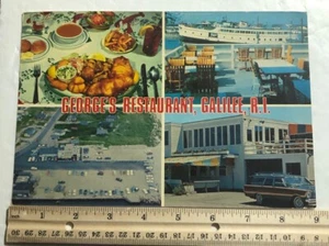 George's Galilee Restaurant & Channel Lounge Galilee, R.I. Oversized Postcard - Picture 1 of 2