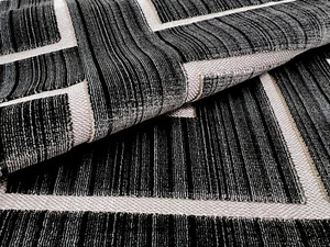 Beacon Hill Geometric Upholstery Fabric- Athens Velvet Storm Gray 1.60 yd 246182 - Picture 1 of 3