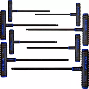 Eklind T Handle Hex Ball End Wrench Set 64808 Metric 8pc 2-10mm 9" Arm T-Handle - Picture 1 of 7