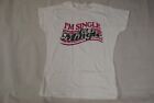 I'm Single Let's Mingle Ladies Skinny T Shirt New Official Hen Party Holiday Fun