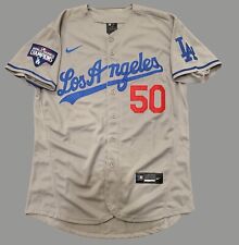 Mookie Betts #50 Los Angeles Dodgers Stitched Gray 2020 WS Men's Adult Jersey