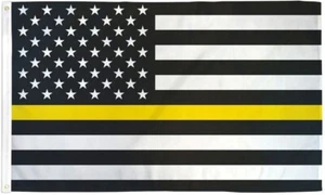 Línea amarilla delgada 3x5 pies polietileno - banderas de línea delgada en apoyo de protectores de seguridad - Imagen 1 de 4