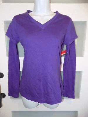 Camisa térmica Danskin Now Active púrpura LS talla S (4-6) para mujer NUEVA Foto 1 de 3