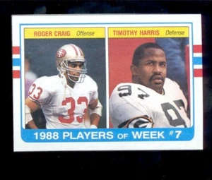 1989 Topps ROGER CRAIG TIM HARRIS Green Bay Packers 49ers Box Bottom Card - Picture 1 of 1