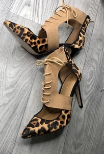 Next Ladies High Heel Shoes, Size 4, Animal Print, Rrp £52, New - Picture 1 of 6