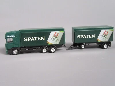 B268 Vintage 2003 Grell Cina Scania 164 Semirimorchio Spaten Verde Ho 1:87 - Immagine 1 di 4