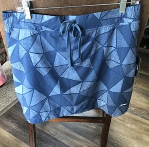 Slazenger Golf Hydro-Dri Moonlight Blue Print Skort Skirt Large NWT Poly Spandex - Picture 1 of 15