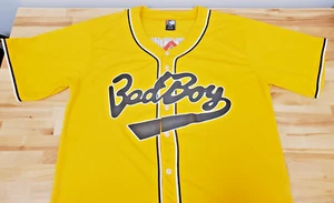 Bad Boy #10 Biggie Smalls Baseball Jersey, Yellow. Mens 3XL. NWT - Picture 1 of 14