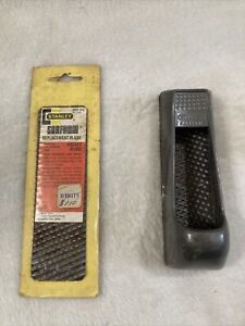 Vintage Stanley Rasp Hand Plane Tool And Replacement Blade
