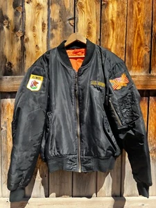 Vintage Large Rothco USAF Reversible Black & Orange Bomber Vietnam Patch Eagle  - Picture 1 of 8