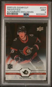 TIM STUTZLE 2020 UPPER DECK Exclusives CLEAR CUT AUTO  /65  #CCTI PSA 9 - Picture 1 of 2