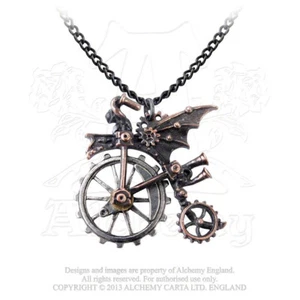Anhänger Steampunk Alchemy England Gothisch Ventus Traction Heller Anhänger P651 - Bild 1 von 3