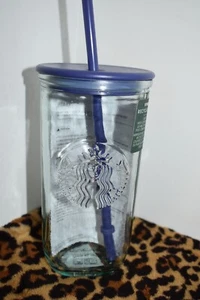 2025 Starbucks Recycled Triangle Glass Cold Tumbler Blue-Purple color *NEW* - Picture 1 of 4