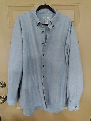 Vintage Dunn's Light Blue Heavy Flannel Shirt Men's Size 2XLT Tall Very Nice! - Image 1 of 4