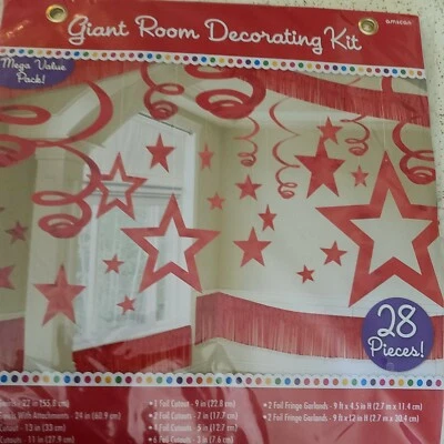 Giant Room Decorating Kit Red Foil 28 pieces (T1) - Image 1 of 4