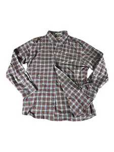 Ll Bean Shirt Adult Large Green Red Tartan Plaid Button Down Light Quality Men’s - Picture 1 of 12