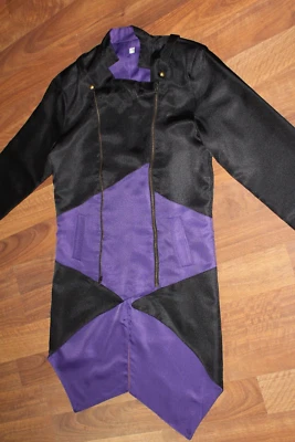 PURPLE AND BLACK WITH ZIPPERS MEDIEVAL COSTUME ADULT RED CARPET READY VIP - Image 1 of 4