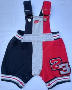 Vintage Nike Air Jordan Jumpman Overalls Infant Set Newborn Months Bulls Michael - Picture 1 of 2