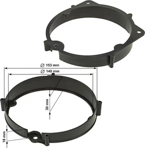 2 Anillos Adaptadores Altavoces Arcas Traseros De 165mm para Fiat Grande Punto - Imagen 1 de 6