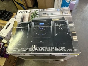 Jensen JMC-1250 BT Turntable with 3 CD Changer and Dual Cassette Deck - Picture 1 of 3