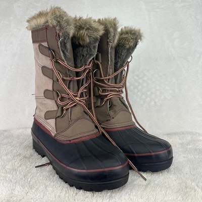 Khombu North Star  Snow Boots 9M Faux Fur Trim Lace Up Winter Weather Outdoors - Image 1 of 4