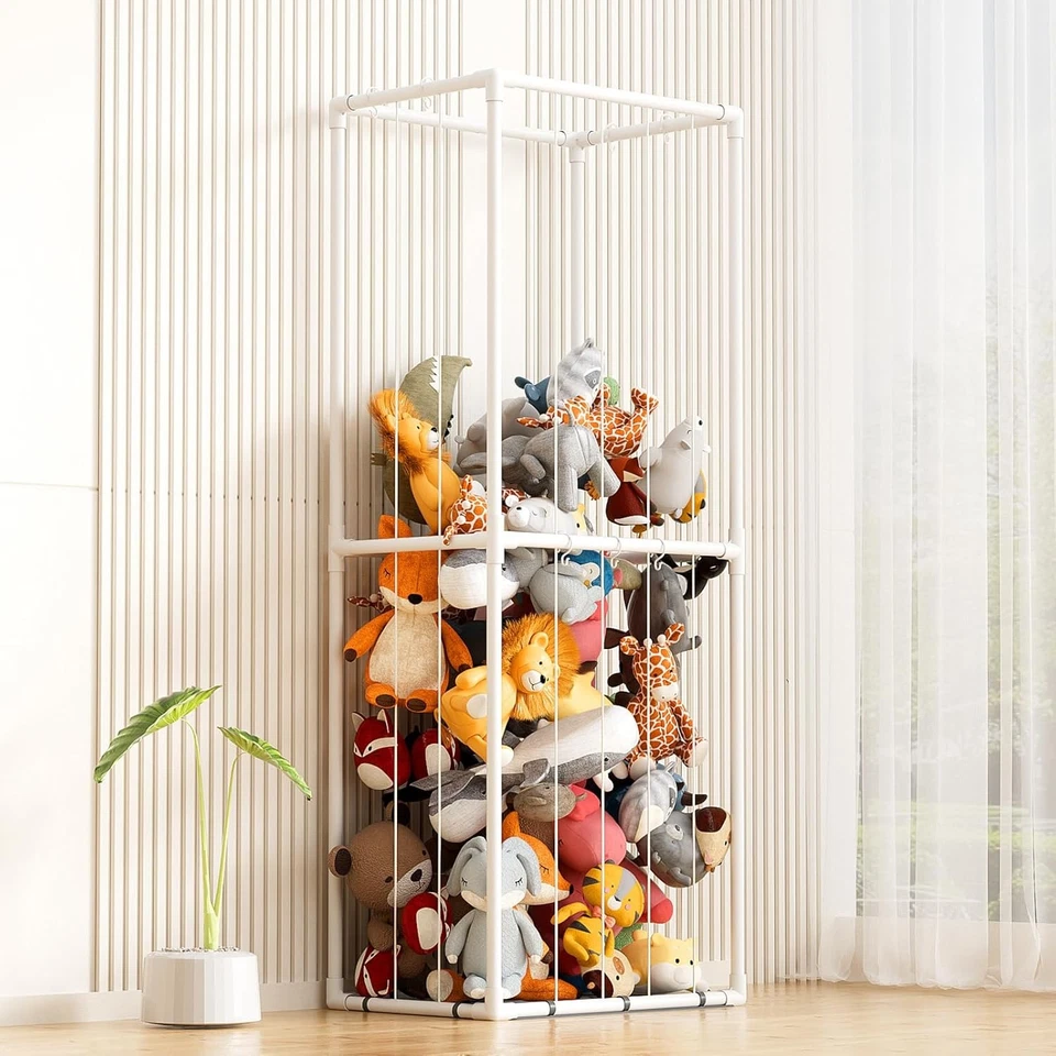 FAYDUDU Stofftier Zoo Stofftier Aufbewahrung Stofftier Aufbewahrung Spielzeug Organi...