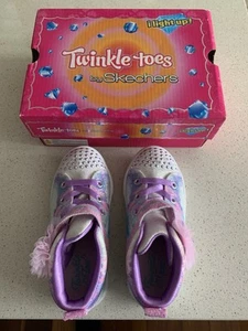 Infants Twinkle Toes - Twinkle Skechers Girls Light Up Size 10 Brand New In Box - Picture 1 of 4