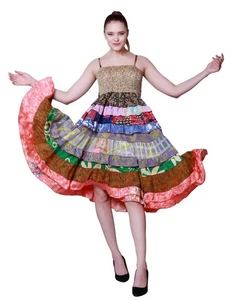 Damen Sommer Multi Patch Linie Röhre Top Midi Rock Kleid Großhandel Mix Posten - Bild 1 von 16