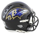 Ravens Ray Lewis Authentic Signed Speed Mini Helmet w/ White Sig BAS Witnessed