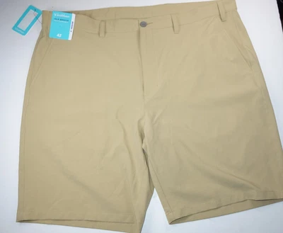 CARIBBEAN By Dillard's Island Breeze Beige Performance Shorts NEW 42x9 42 - Image 1 of 2