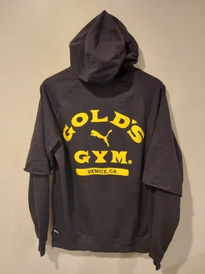 Puma X Gold's Gimnasio Raglán Para Hombres Sudadera con Capucha Negra Talla Grande Entrenamiento Capas Venecia (L) Foto 1 de 4