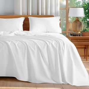 100% Cotton Queen Size Sheets Set - 600 Thread Count，Luxury Egyptian Cotton B... - Bild 1 von 8