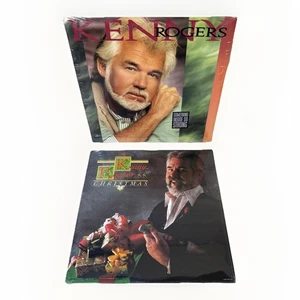 Kenny Rogers Lot 2 Albums Vinyl Something Inside So Strong 1989 Christmas SEALED - Picture 1 of 20