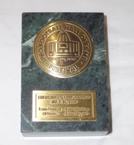 1992 NFL Hall Of Fame Enshrinees Civic Dinner Marble Paper Weight Favor Gift - Picture 1 of 2