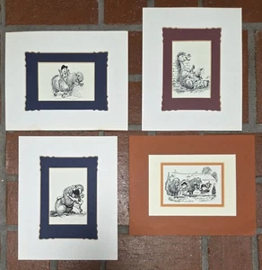 Lote de 4 impresiones originales divertidas de dibujos animados de caballo Norman Thelwell de colección - Imagen 1 de 8